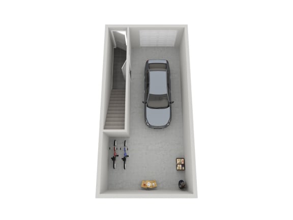Kings Canyon one bedroom 3D floor plan at The Villas at Mahoney Park - first floor