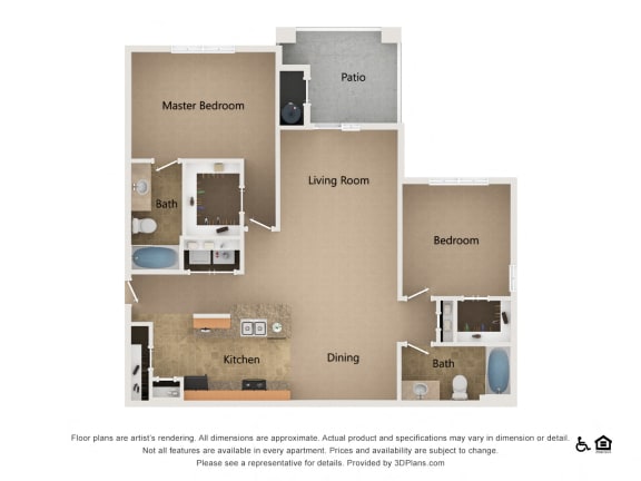 Floor Plan  The Grandview at Lake Murray|The Newberry|2x2 Porch