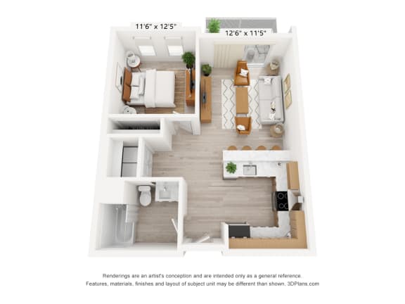 1 Bed B Walking Tour  at Connect, California, 93401