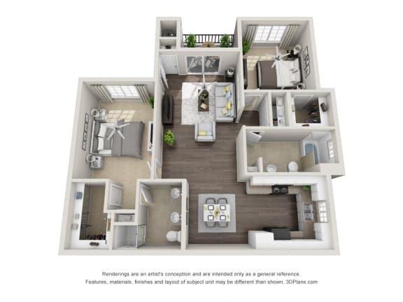 Two Bedroom Apartment Floorplan