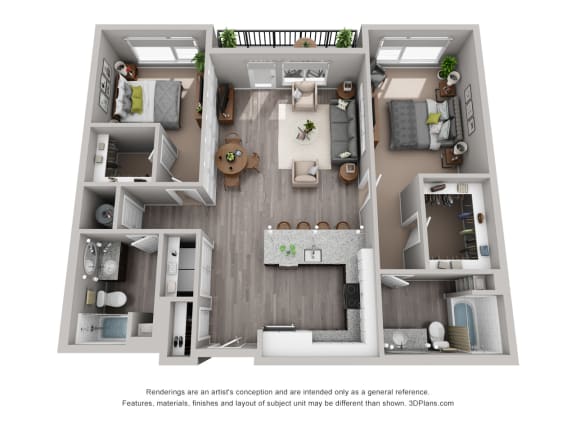 City Tower Walker Floor Plan at CityWay, Indiana, 46204
