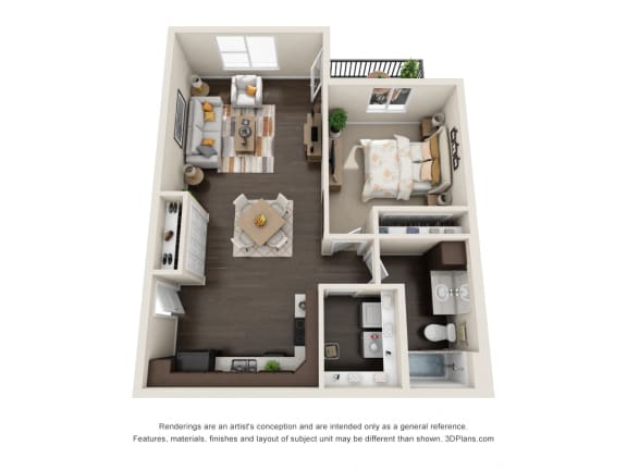 Floor Plan  One Bed A