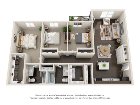 Three Bed Two Bathroom