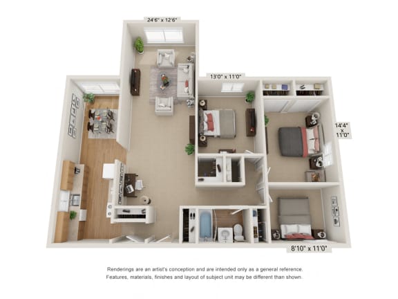 RH3A Floor Plan at Rose Hill Estates, Norwich