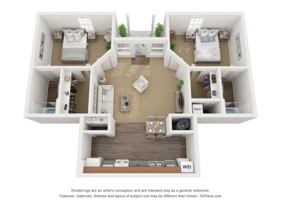 2 bed 2 bath Mango Floor Plan at The Groves at Wimauma, Wimauma, Florida