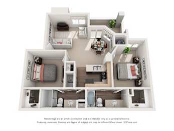 The Pinot Noir - 2 Bed/2 Bath