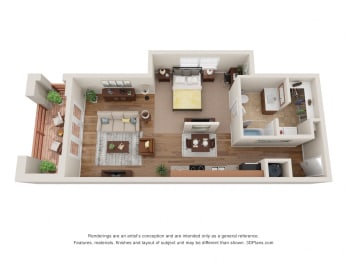  Floor Plan S3 Studio / One Bath