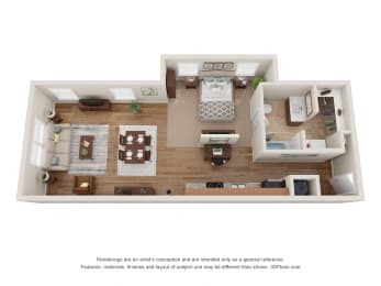  Floor Plan S5 Studio / One Bath