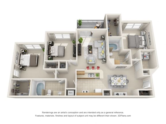 3 bed 2 bath at Preserve  at Mill Creek, Buford, GA 30519