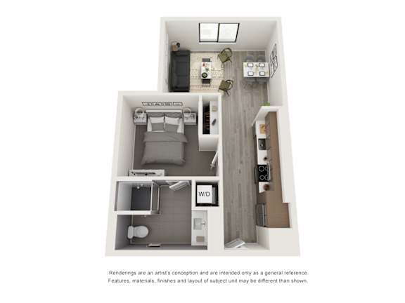4th and J San Diego, CA A5 Floor Plan 665 SF