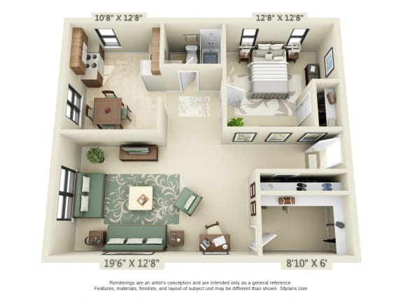 Floor Plan  1 bedroom