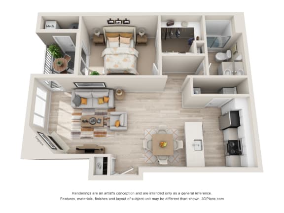 A2 - 1 Bed 1 Bath