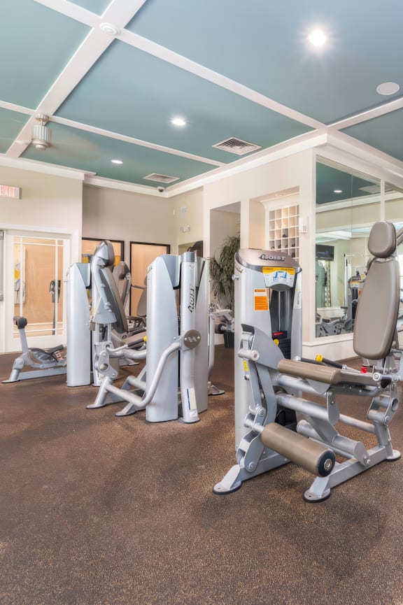 a bedroom with a large bed and a ceiling fan at Terraces at Town Center, Jacksonville, 32256