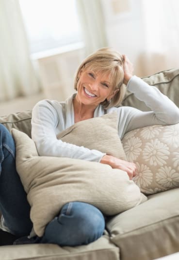 Senior Woman Sofa