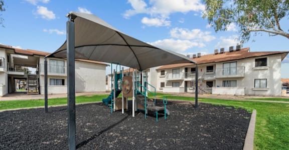 our apartments have a playground and a play set in our courtyard at Tides on McDowell, Phoenix, AZ