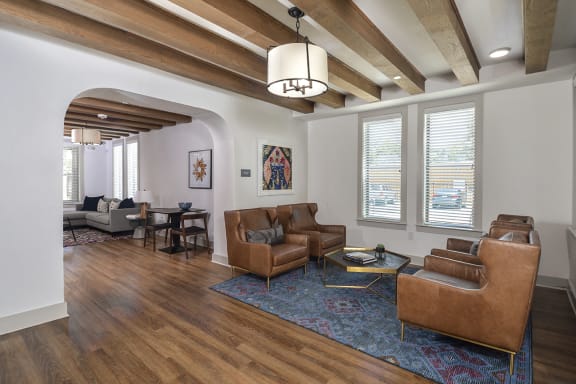 Ample Sitting Space In Clubhouse at Rio Lofts, San Antonio, TX