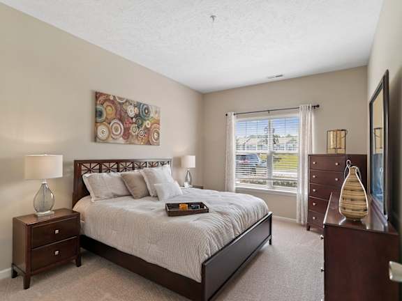 Large master bedrooms accommodate king size furniture