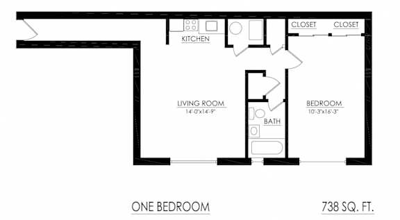 WJM Cedar Apartments 1 Bedroom Apartment