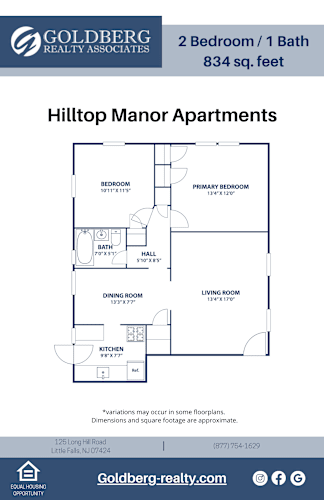 Floor Plan  Two Bedroom Dining Room