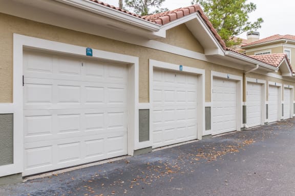 Garages at The Preserve at Tampa Palms Apartments in Tampa, FL