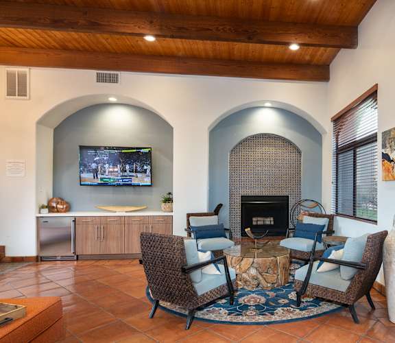 Large Clubhouse With Ample Sitting And Television at Salado Springs, Tempe