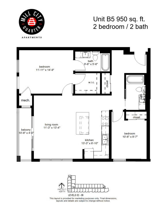 Mill City Quarter Floorplan, Minneapolis, Minnesota