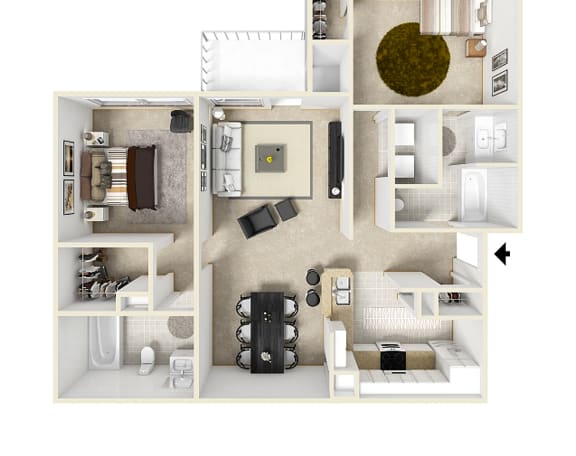 floorplan two bedroom two bathroom