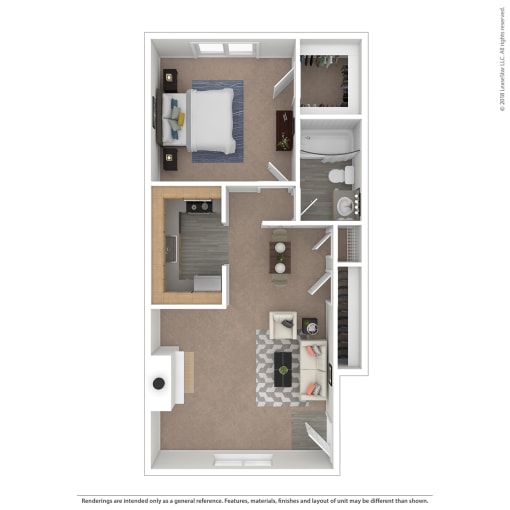 a floor plan of a 1 bedroom apartment at the legend at champions gate