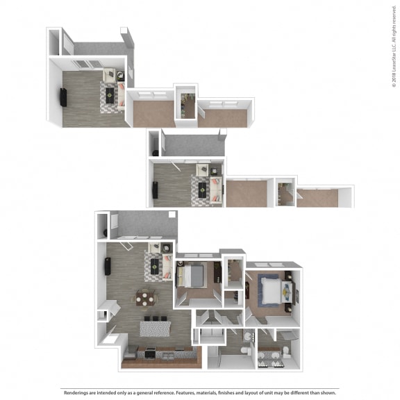 B4 Two Bedroom Two Bathroom B4 Two Bedroom Two Bathroom at Edgewater at the Cove, Oregon City, OR
