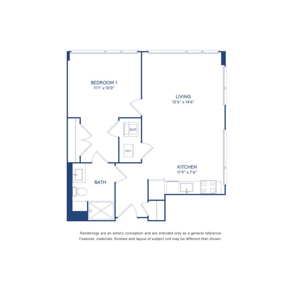 1 bed 1 bath L at The Glover House, Washington