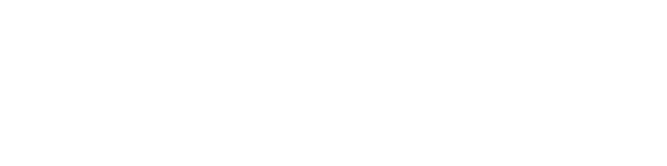 a white logo on a black background