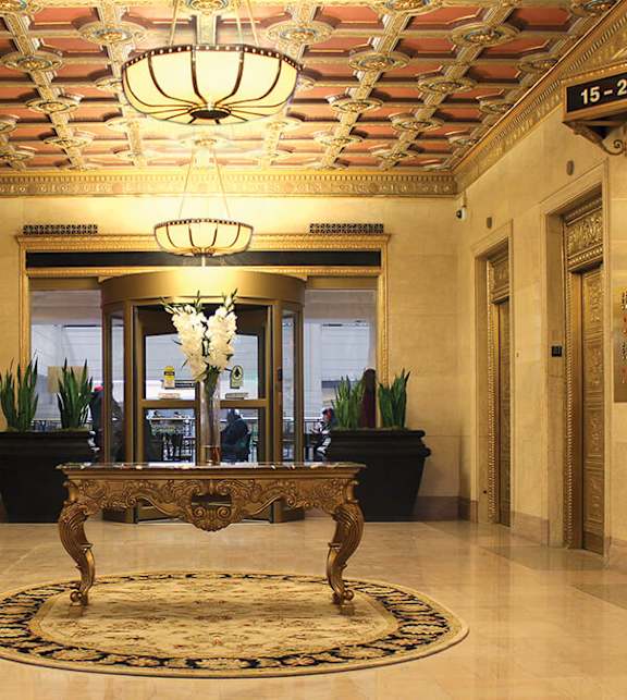 Gorgeous Lobby  at The Terminal Tower Residences Apartments, Cleveland, OH, 44113