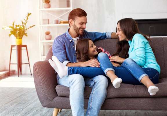 Lifestyle photo of family at home at Mirabella Apartments, Princeton, FL