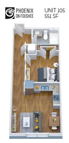 Floor Plan  Phoenix on Foushee Unit 105