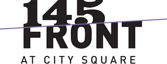 A graphic with the number 145 and the words "Front at City Square" in black text on a white background.