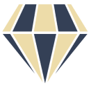 A diamond shape with a darker diamond shape inside it.