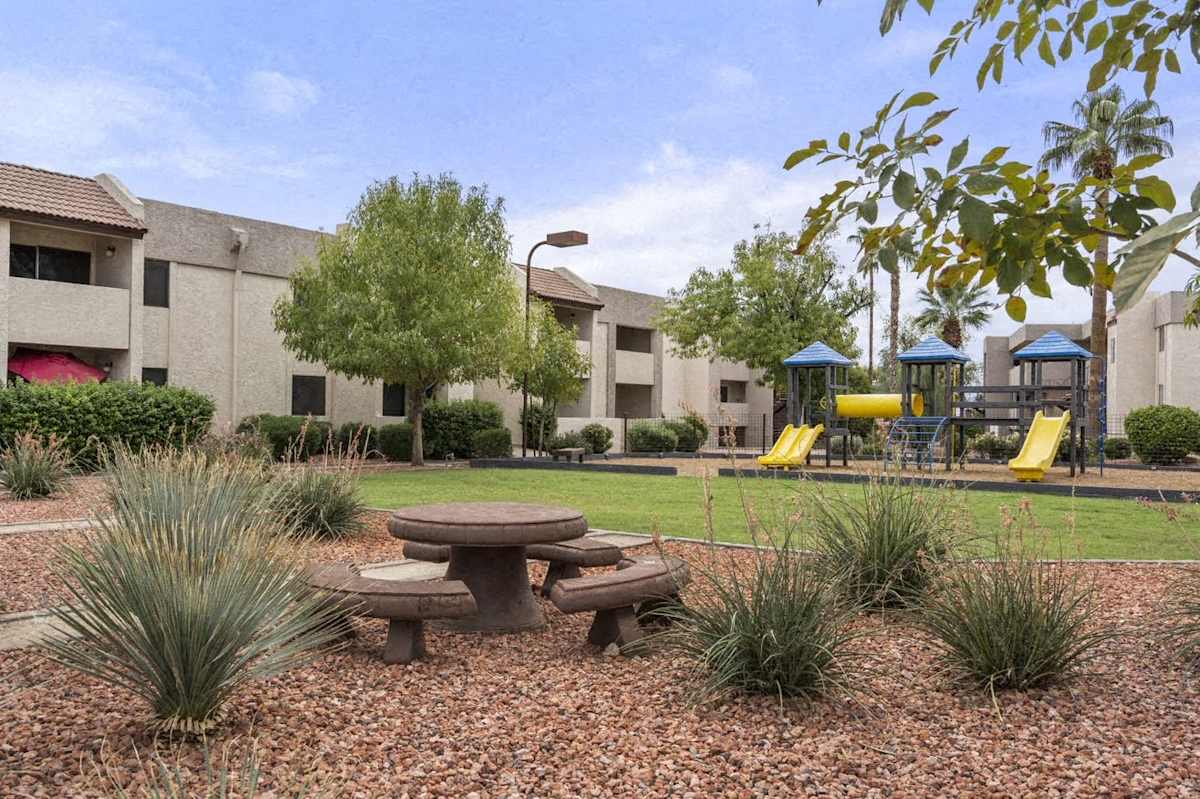 Shared outdoor space at The Place at Wickertree.
