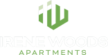 a logo with the words mere woods apartments on a black background