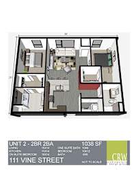  Floor Plan 2 Bedroom 2 Bathroom