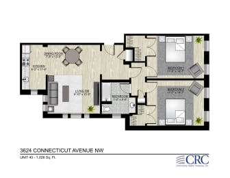 Floor Plan 2 BR - A