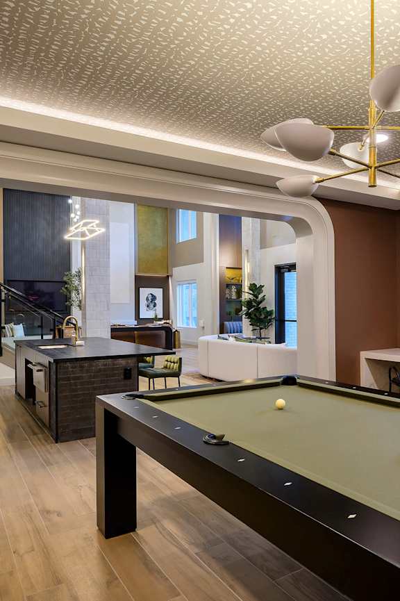 Stock image of billiards table