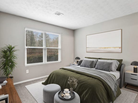 Model apartment bedroom
