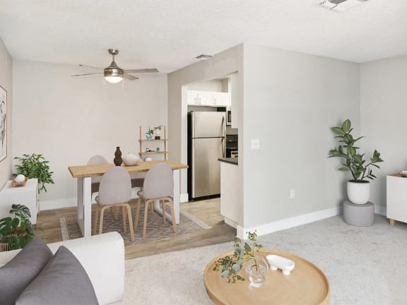 Model apartment living room