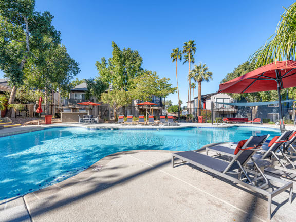 Resort-style pool at Palms at South Mountain