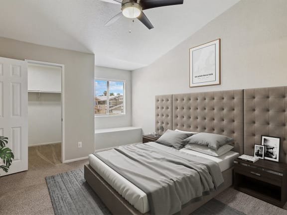 Model apartment bedroom