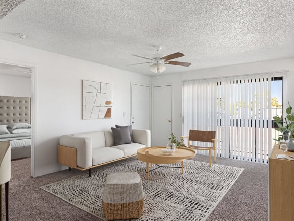 Model apartment living room
