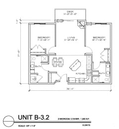  Floor Plan 2 Bedroom 2 Bathroom