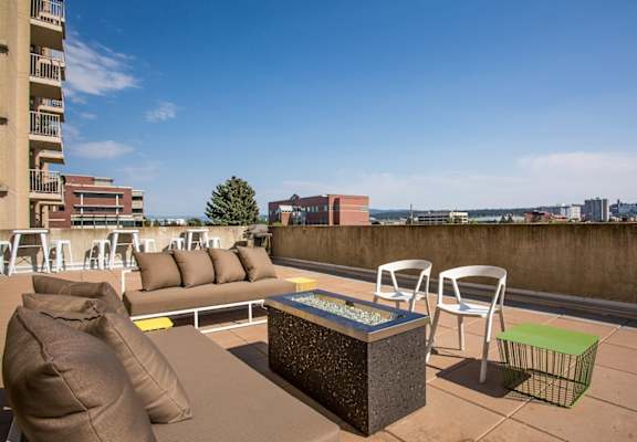 Altura Apartments in Spokane, Washington Patio with Fire Pit