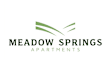 A logo for Meadow Springs Apartments featuring grass.