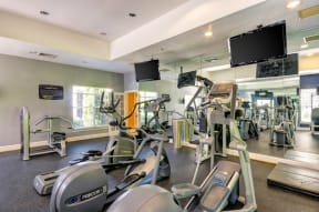 gym equipment in fitness center
